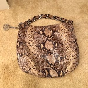 Beautiful Michael Kors snake skin leather bag